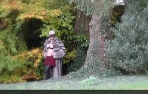 Vanessa in Furs - Alfresco Flashing say no to pussy in a park - Milf Mature Cougar