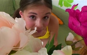 Teen Caprice gets a dildo as a feast-day gift