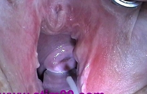 Cum Sharpshooter wide Syringe in Cervix Utherus check up on Shagging