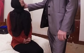 Hijab Arab babe takes savings for lovemaking POV