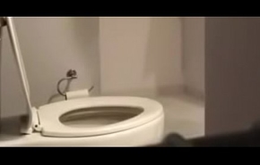 Girl Pooping and Farting on the Toilet
