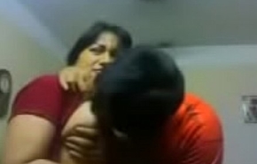 Unpaid Indian couple kiss sensually resolve up