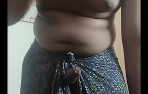 Horny tamil house-servant jerking off in Lungi
