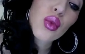 sexy girl purple lips