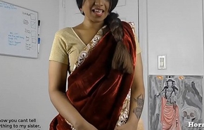 Randy South Indian sister in affectation roleplay in Tamil with subs